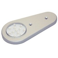 Schrankleuchte silber, IP 20, warm weiß, 12 V/1,8...