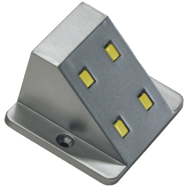 Schrankleuchte silber, IP 20, kalt weiß, 12 V/0,5 W, 34 Lm
