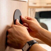 Magnet-Leuchte PORTOFINO inkl. Platzset und Pad, schwarz