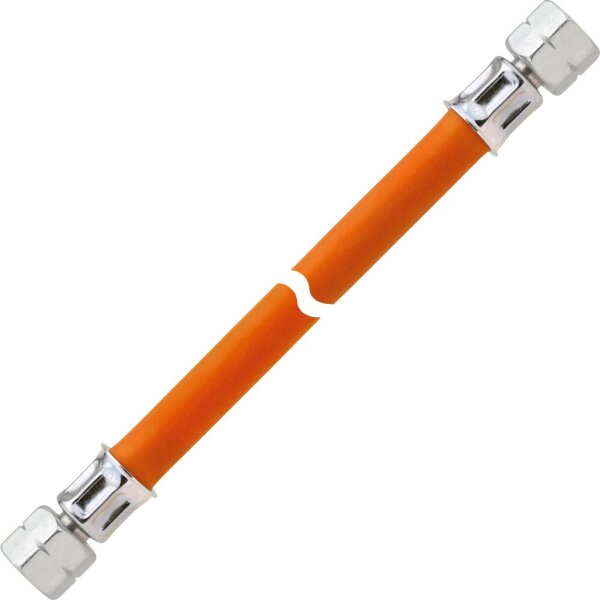 Gas-Mitteldruckschlauchleitung 10 bar, G 3/8 LH-ÜM x G 3/8 LH-ÜM