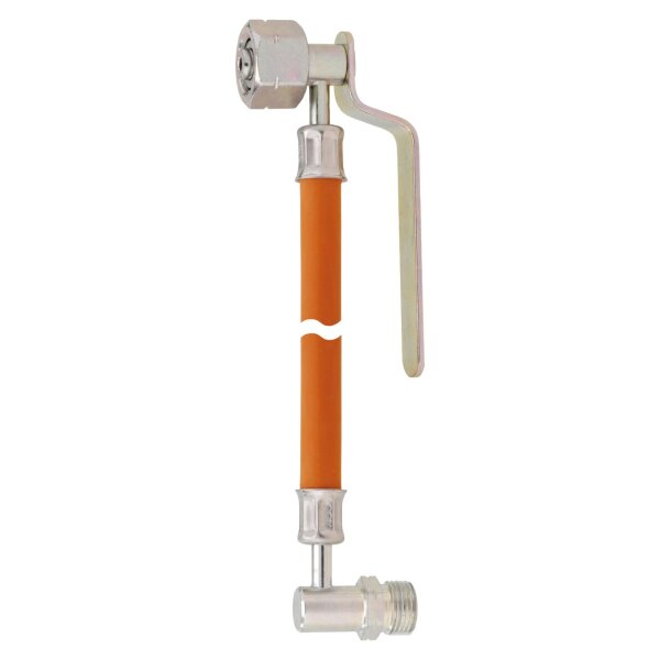 Gas-Hochdruckschlauchleitung, 30 mbar, 400 mm GF x AG GF x 400 H-Griff