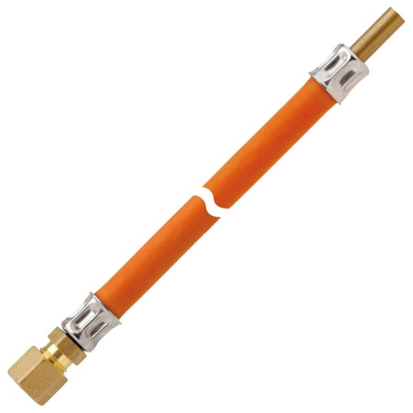 Gas-Hochdruckschlauchleitung 10 bar RVS 8 x RST 8 x 800 MS
