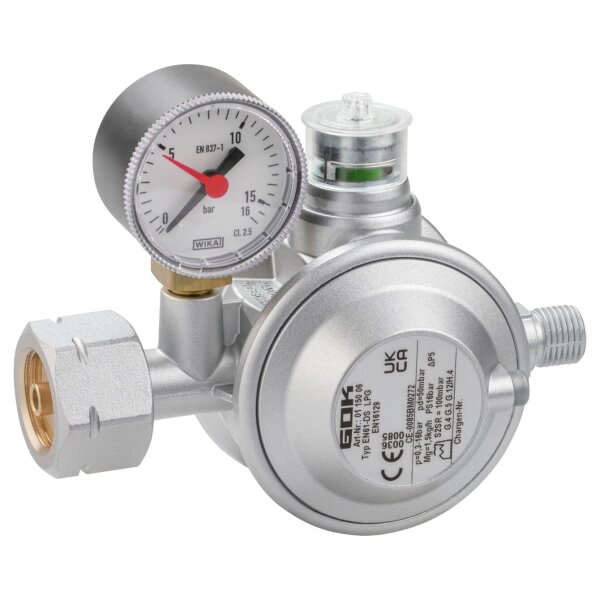 Gasregler 1,5 kg/h Komb.A x G1/4LH-KN UEDS Man. 30 mbar