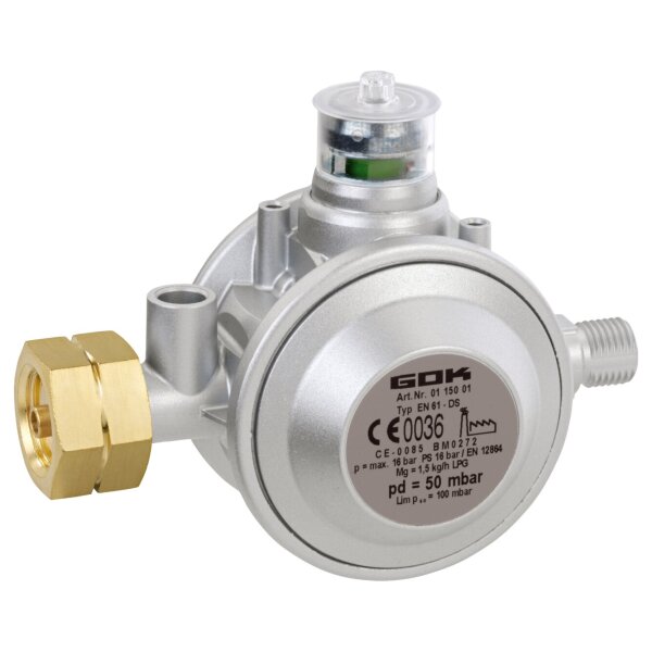 Niederdruckregler Typ EN61-DS 1,5 kg/h Komb.A x G1/4LH-KN UEDS