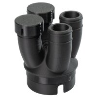 Warmluft-Adapter mit 4 Auslässen, inkl. 2 Adapterkappen