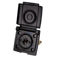 Externer Duschanschluss mit Wassersteckdose 2 m Schlauch und Duschkopf, schwarz, 12 mm (SET)