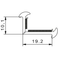 Gummiunterlage 35 mm, schwarz - für Profilschiene Knaus, 45 Meter