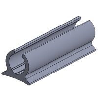 Keder-Profilschiene 2 Meter, Kunststoff, einfach mit...