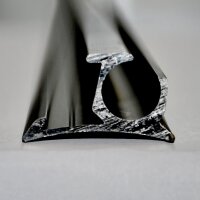 Keder-Profilschiene gebogen 5 m, schwarz