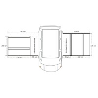 Busvorzelt Traveller Air Modular 260 x 320 x 200 cm