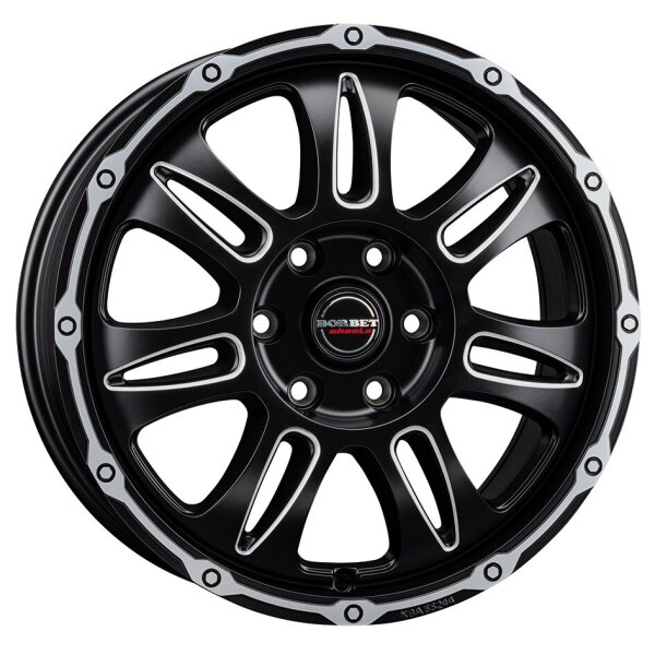 Aluminiumfelge Borbet CW8, black rim window polished matt, 18" für MB Sprinter ab Bj. 2006/04