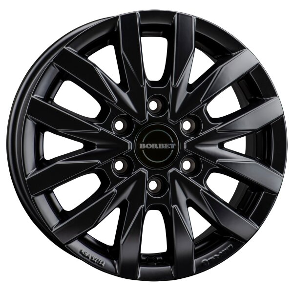 Aluminiumfelge Borbet CW6, black matt, 16" für MB Sprinter ab Bj. 2006/04 mit Allradantrieb