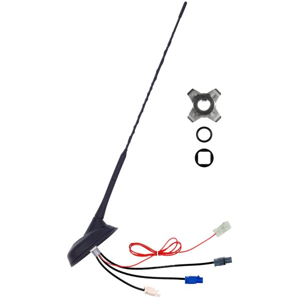 FM/DAB+/GPS Kombiflex-Schrägdachantenne, aktiv, 12 Volt