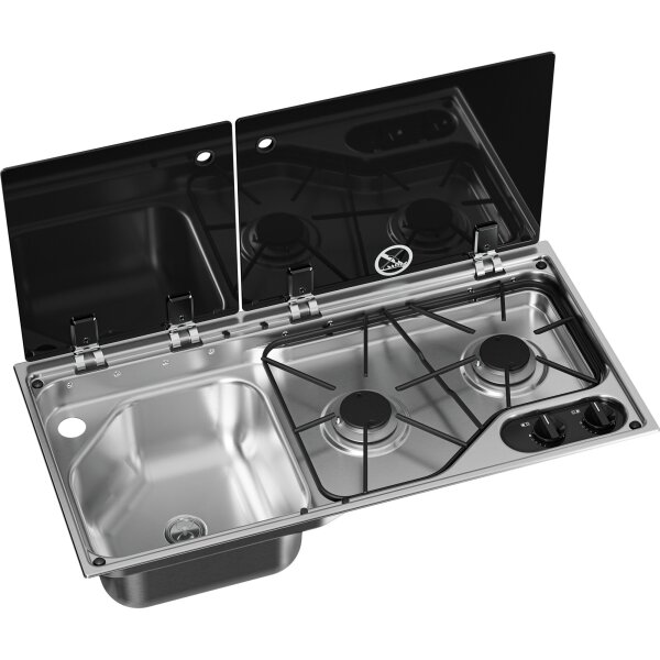 Kocher-Spülenkombination Dometic CVC1700G, Becken links