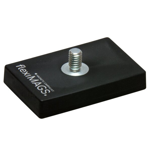 Magnet A-System Squareline mit Außengewinde Außengewinde M4x6 mm, schwarz, AS035NdAG04s-00