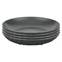 Tiefe Teller CLUB PLATE 220 4er Set, grau