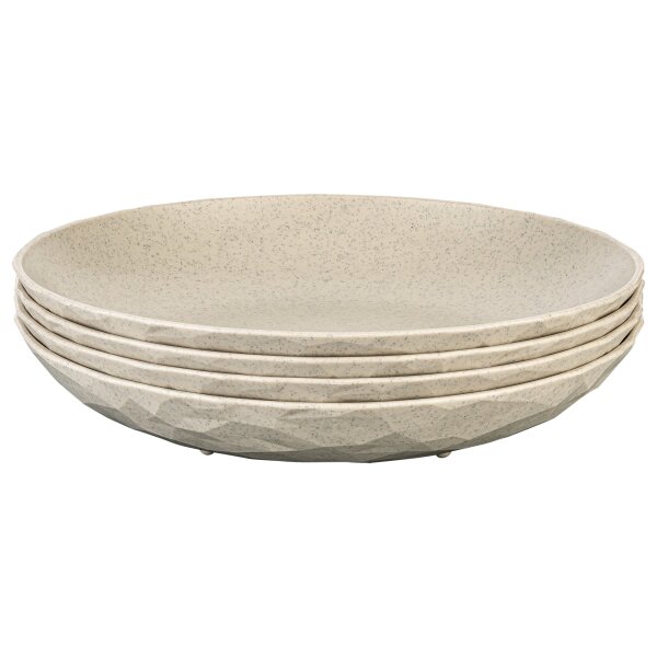 Tiefe Teller CLUB PLATE 220 4er Set, sand