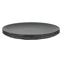 Flacher Teller CLUB PLATE 260 4er Set, grau