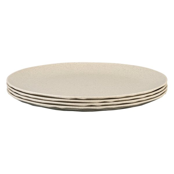 Flacher Teller CLUB PLATE 260 4er Set, sand