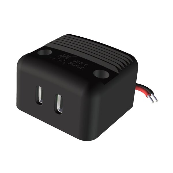 Aufbausteckdose Power USB-C 12 V-24 V PD/QC mit int. Spannungswandler