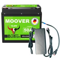 Lithium Batterie mit Ladegerät 10A BullTron Mover 50...