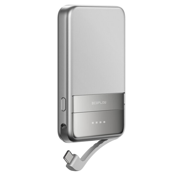 Magnetische Powerbank Rapid 5000 mA silber