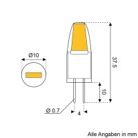 LED Leuchtmittel Sockel G4, 1,5 Watt