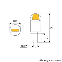 LED Leuchtmittel Sockel G4, 1 Watt