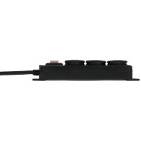 Mehrfachsteckdose 3-fach 2 Meter, schwarz, mit Schalter,...