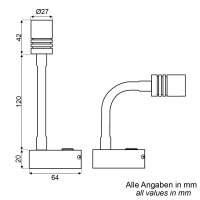 Schwanenhalsleuchte 2,2 W, USB-C 15 W