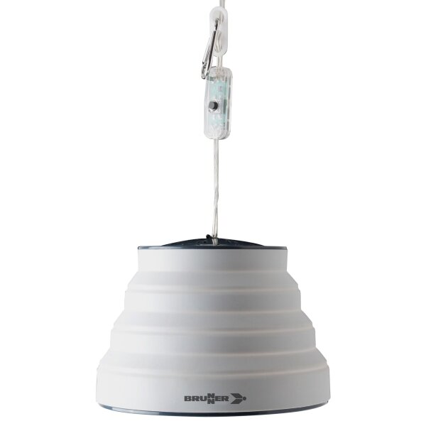 Zeltlampe Syrma LED 230 V, 520 Lumen, dimmbar, grau