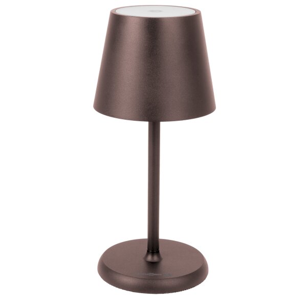 LED-Akku-Tischlampe Lucien braun