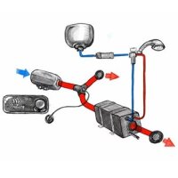 Warmduscher-Set mit 2 kW Standheizung 6 Liter, 12 V, 200 W