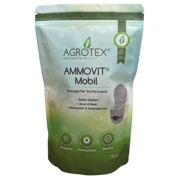 Ökologischer Sanitärzusatz AMMOVIT Mobil für Campingtoiletten, 750 g