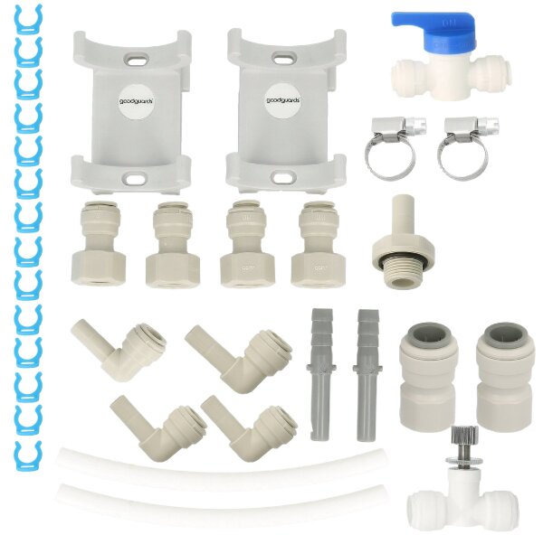 Installations-Set für Trinkwasseraufbereitung L (UV/Aktivkohle/Kalk), Anschluss 12 mm