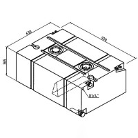 Wassertank 200 l 36,5 x 93 x 63 cm, natur