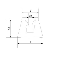 Unterlegprofil E 335 schwarz