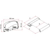 Markise Fiammastore F80s 320 Titanium, Royal Grey