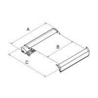 Markise Fiammastore F80L 600 Polar White, Royal Grey