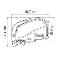 Markise Fiammastore F80L 550 Polar White, Royal Grey