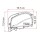 Markise Fiammastore F80L 550 Polar White, Royal Grey