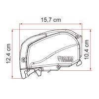 Markise Fiammastore F80L 500 Polar White, Royal Grey