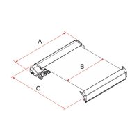 Markise Fiammastore F80L 450 Polar White, Royal Grey