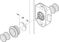 Schloss Push-Lock, schwarz