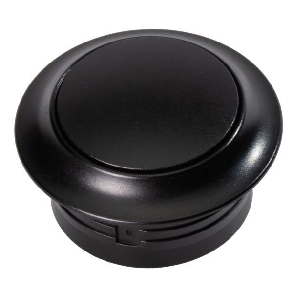 Druckknopf mit Rosette schwarz