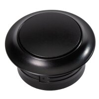 Druckknopf mit Rosette schwarz
