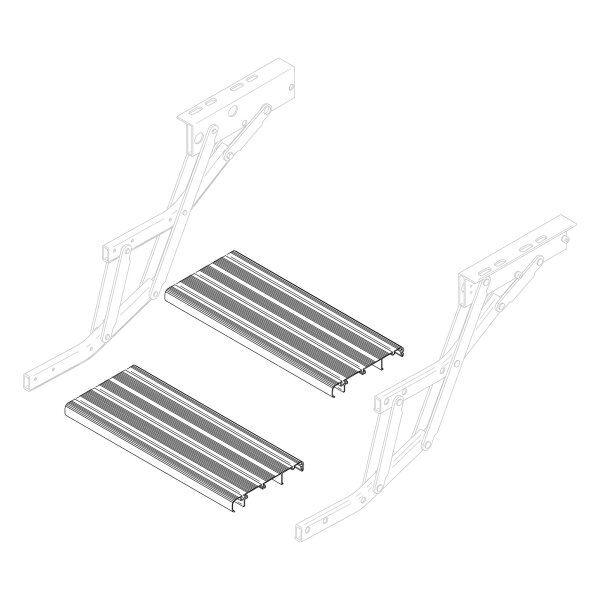 Trittbrett für Omnistep ABS 12V double 500 Alu, 2 Stück