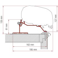 Adapter Caravan Roof 550 Markisenadapter F80
