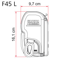 Fiammastore F45 L 500 Polar White Royal Grey