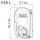 Fiammastore F45 L 550 Polar White Royal Grey